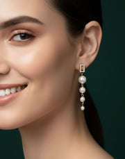Gold Plated Beautiful Pearls Earrings
