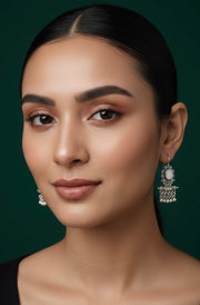 German Silver Ethnic Earrings