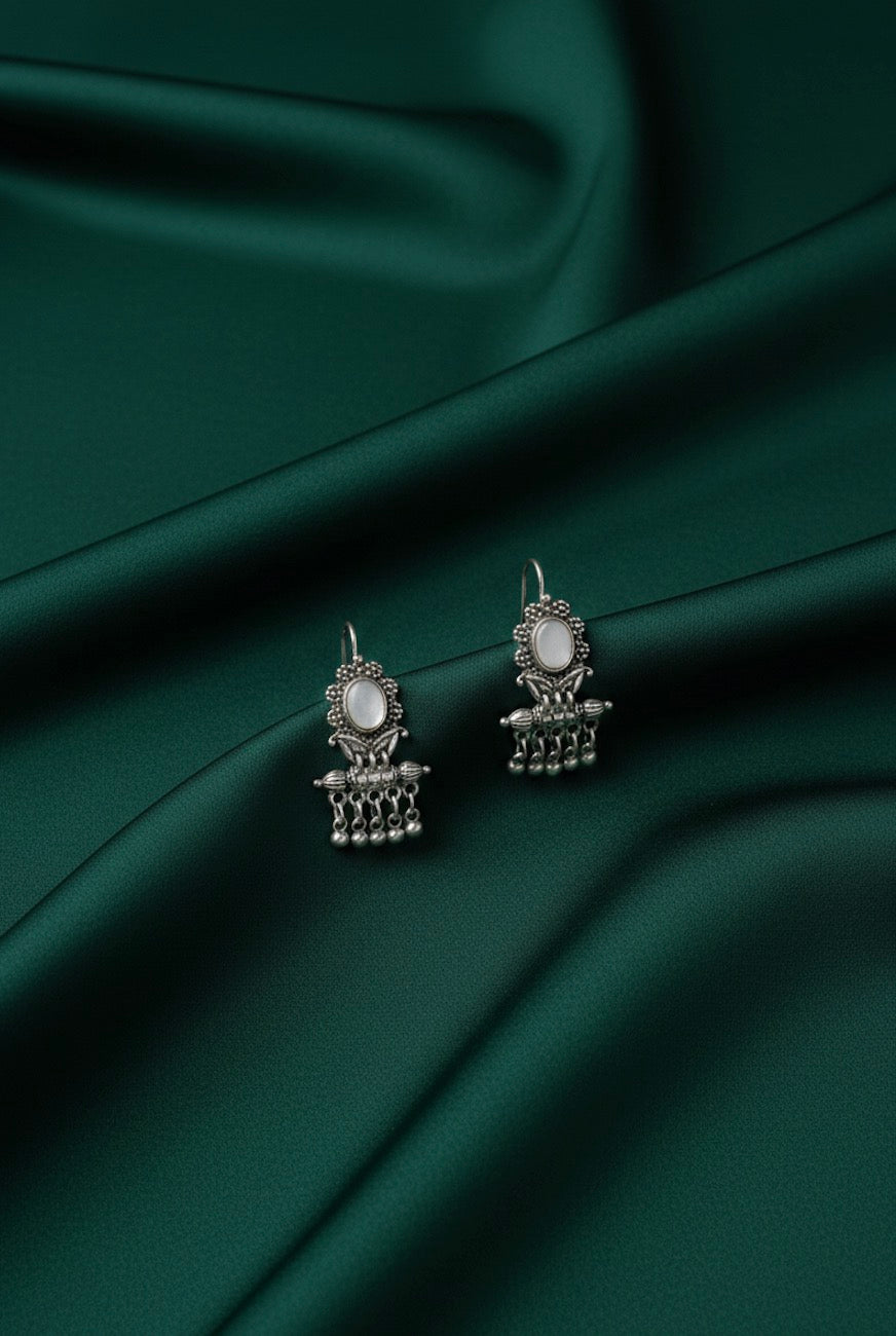 German Silver Ethnic Earrings