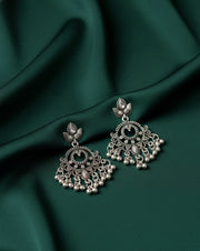 Women Oxidised Chandbali Earing