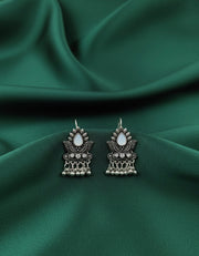 German silver plated ethnic earrings