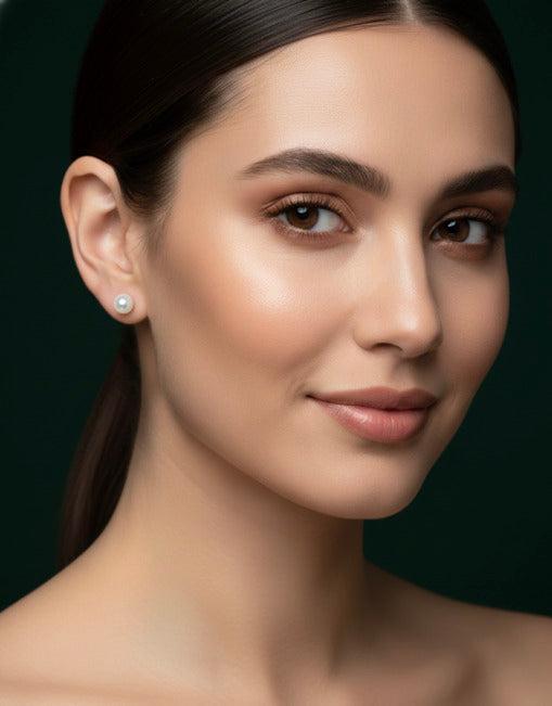Pack of 2 Silver-plated Pearl Studs & Earrings