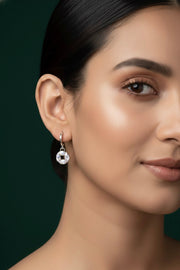 Silver Diamond Mini Hoops