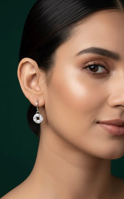 Silver Diamond Mini Hoops