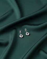 Silver Diamond Mini Hoops