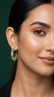 Artificial Multicolor Beaded Hoops