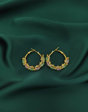 Artificial Multicolor Beaded Hoops