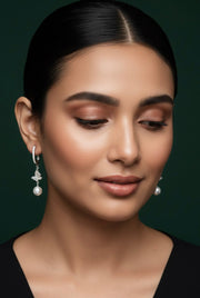 Beautiful Pearl with little Butterfly Earrings