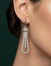 American Diamond Tassels Earrings