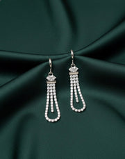 American Diamond Tassels Earrings