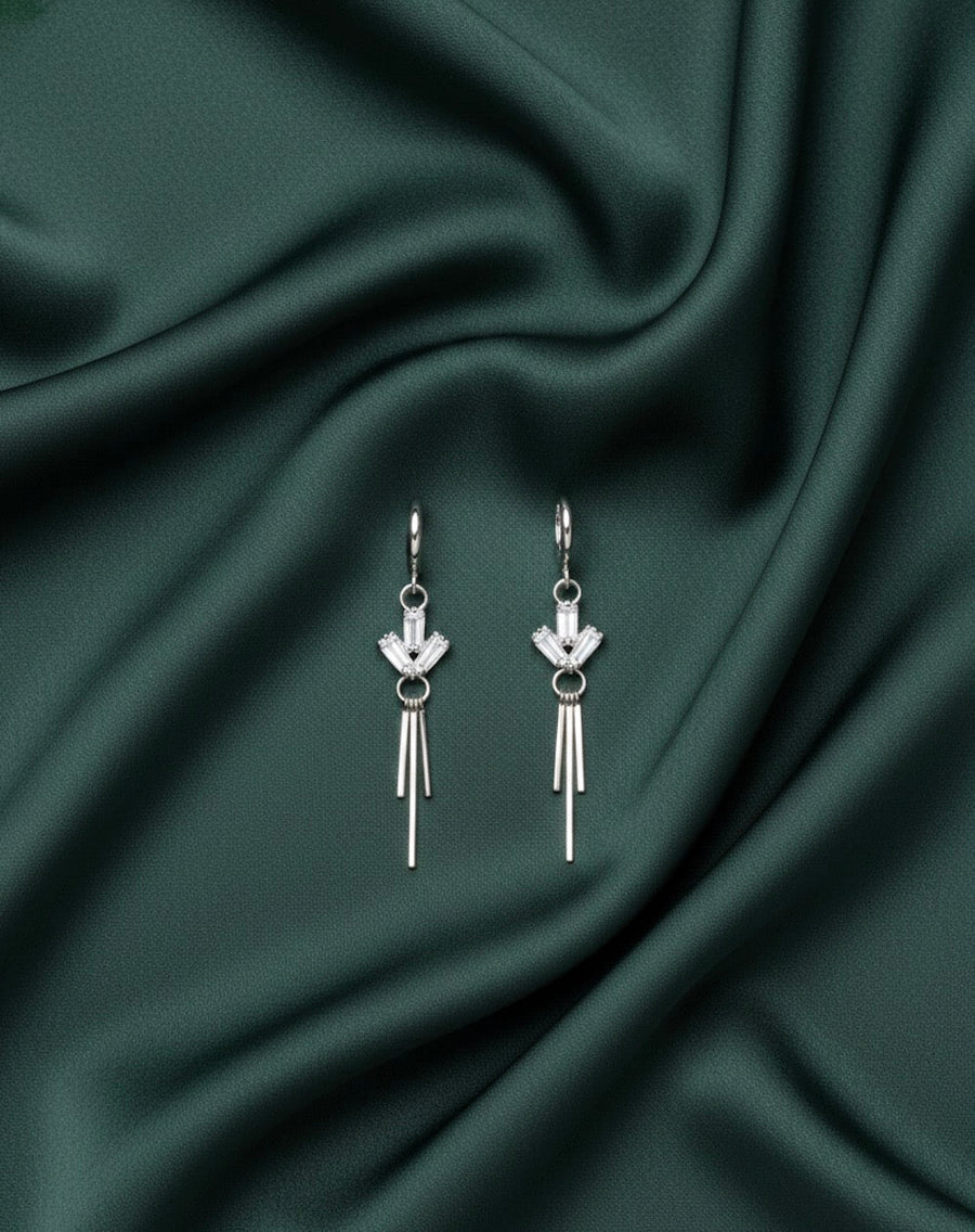 Trendy Fancy Diamond Tassels Earrings