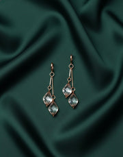 Rose Gold Fancy Beaded Tassels Earrings