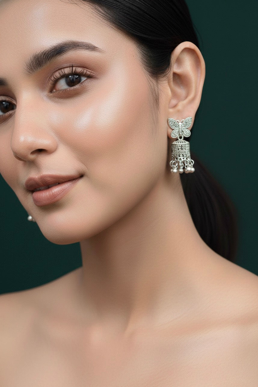 German Silver Unique Design Jhumki