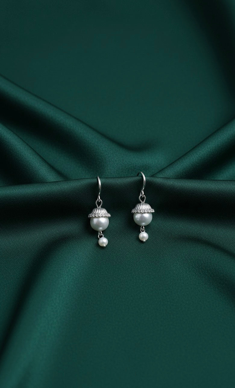 Fancy Pearl Drop Earrings