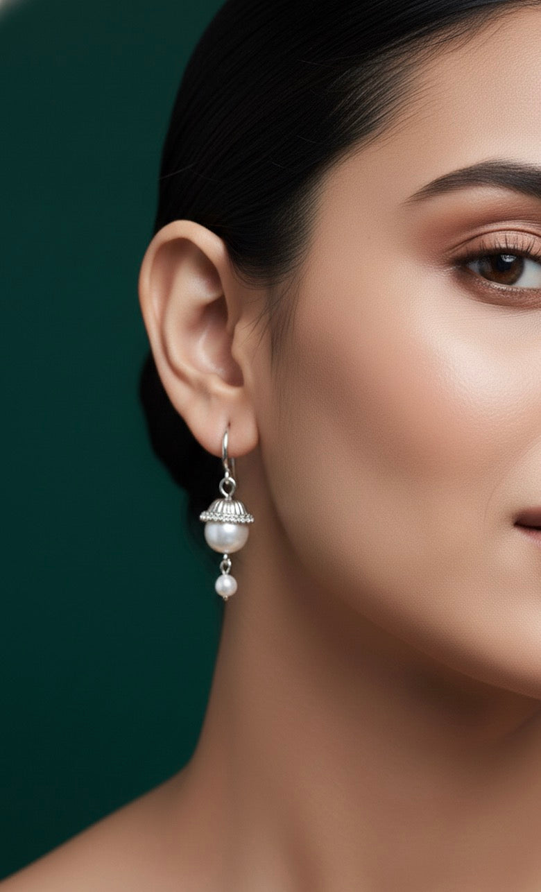 Fancy Pearl Drop Earrings