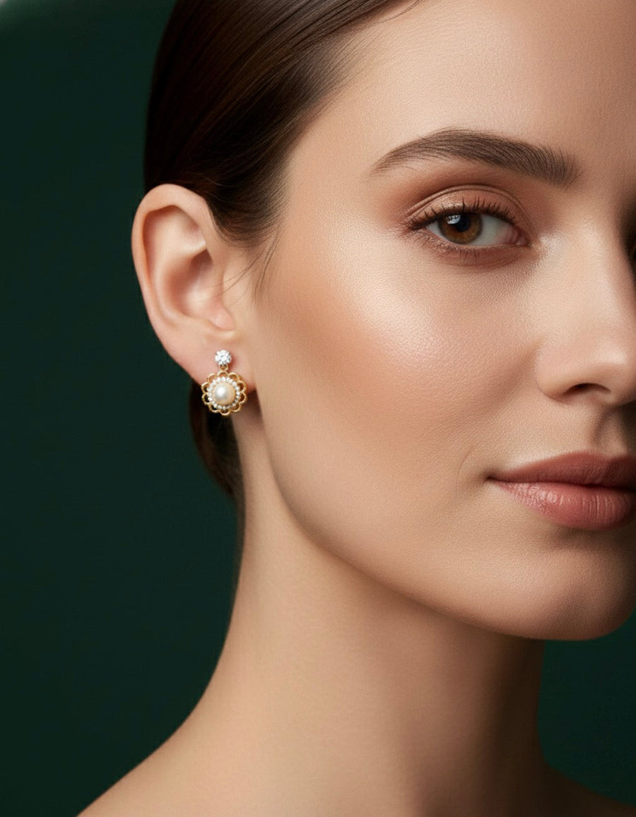 Artificial Pearls Fancy Studs