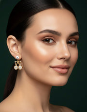 American Diamond Gold Plated Earrings