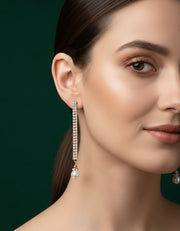 Trendy Diamond Tassel Earrings