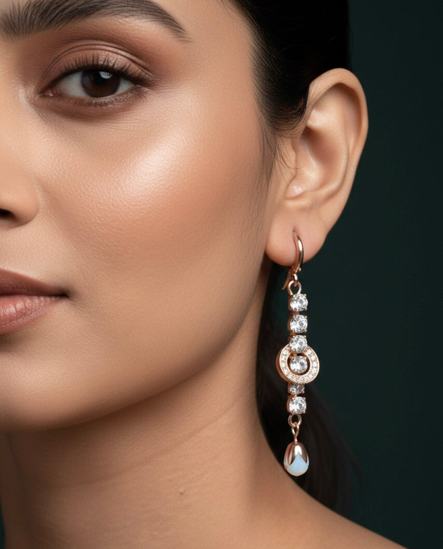 Rose Gold Plated Tassel Earrings
