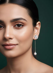 Silver Plated Tassels Earrings