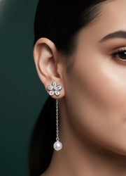 Silver Plated Tassels Earrings