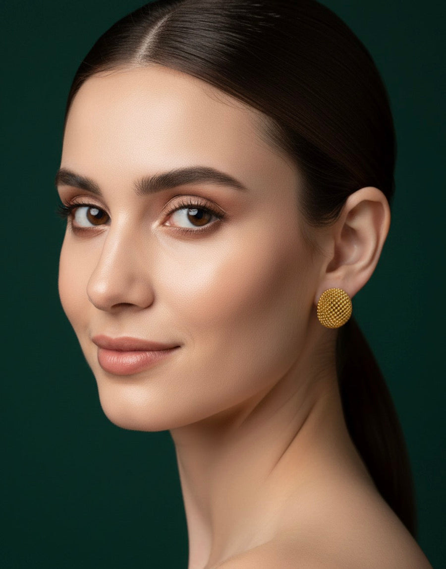 Fancy Gold Looking Studs For Women