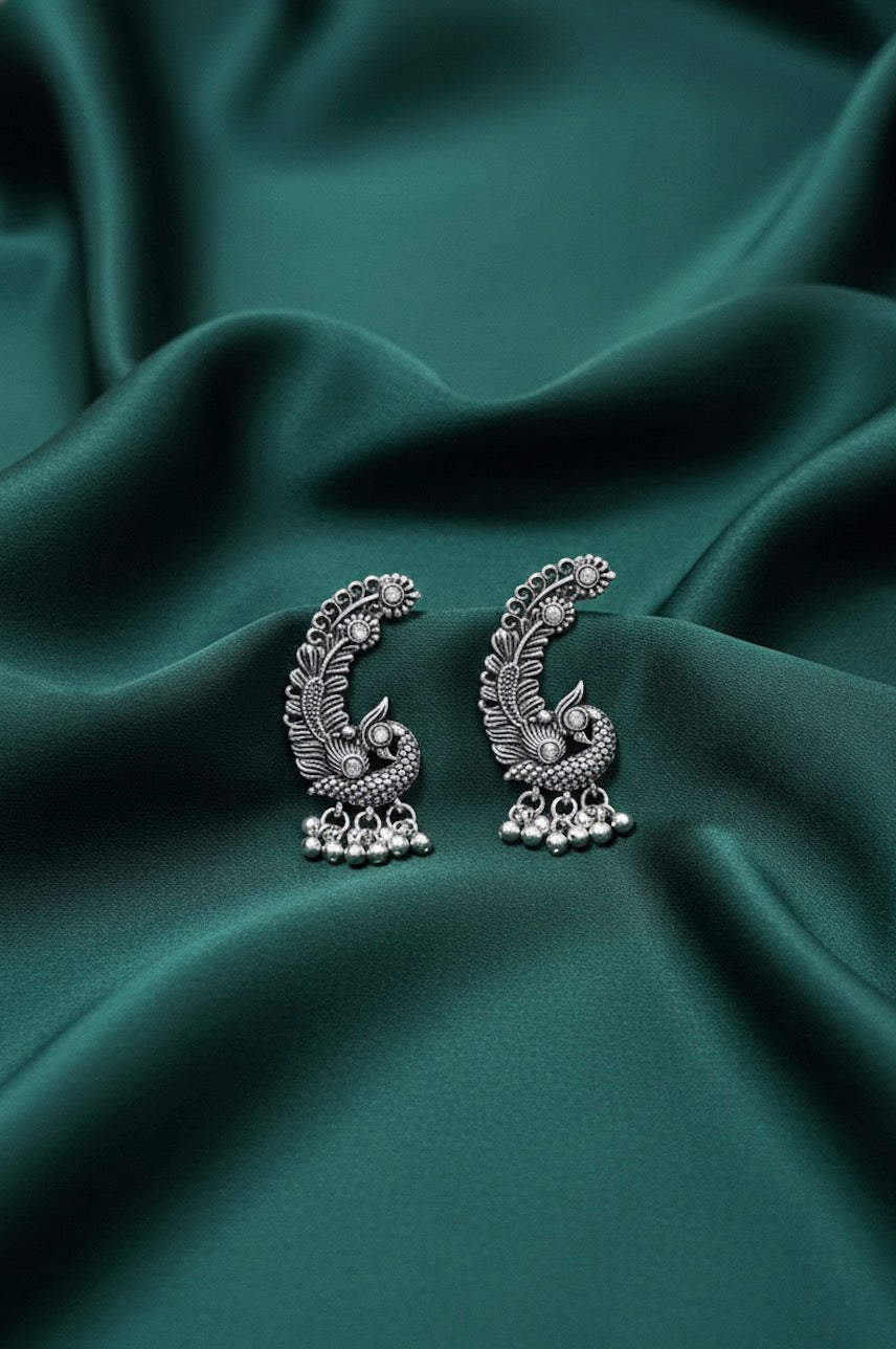 German silver Beautiful Peacock Design Ear Cuff