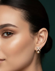Beautiful Golden Diamond Earrings