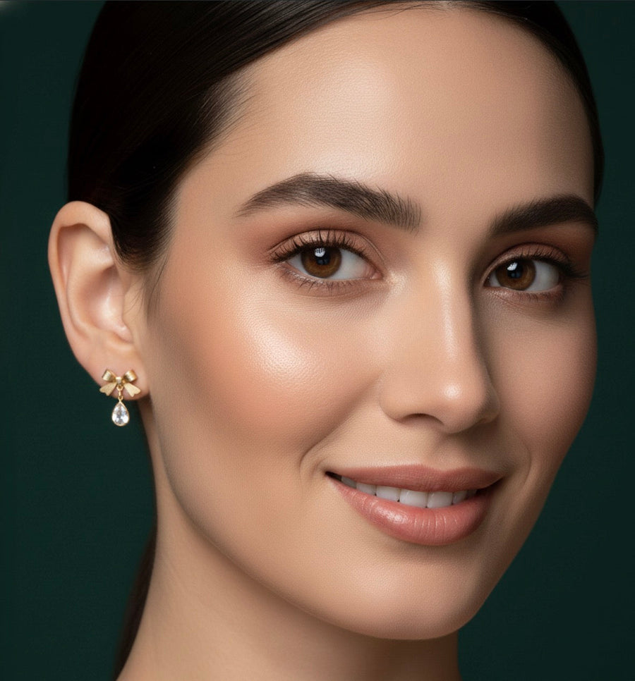 Golden Bow Earrings