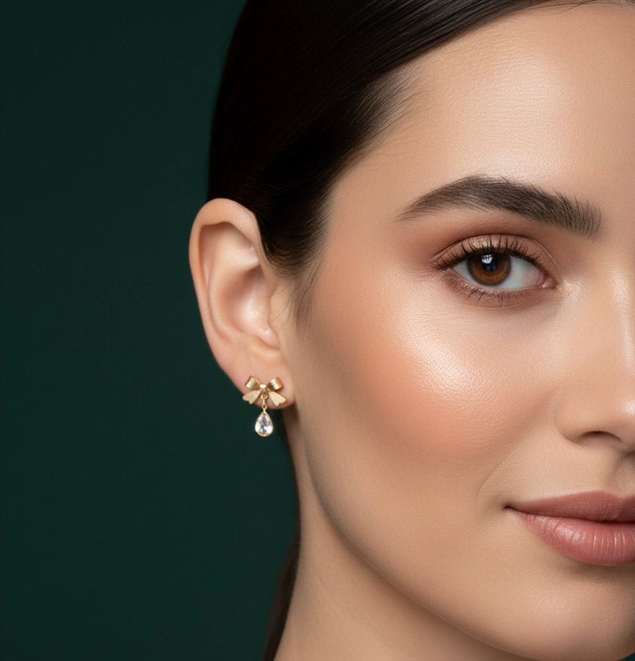 Golden Bow Earrings