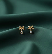 Golden Bow Earrings