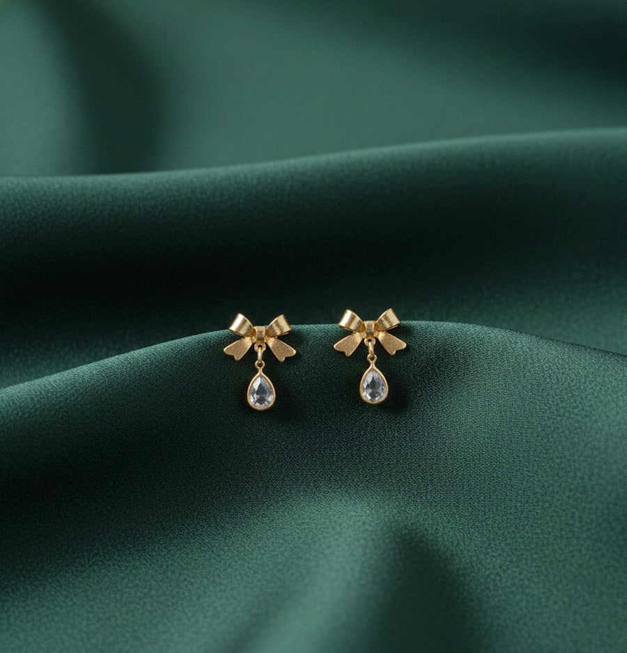 Golden Bow Earrings