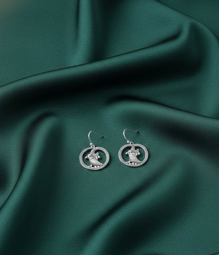 Silver Plated Parrot Design Earrings