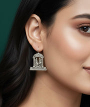 Beautiful Oxidized Temple Design Earrings