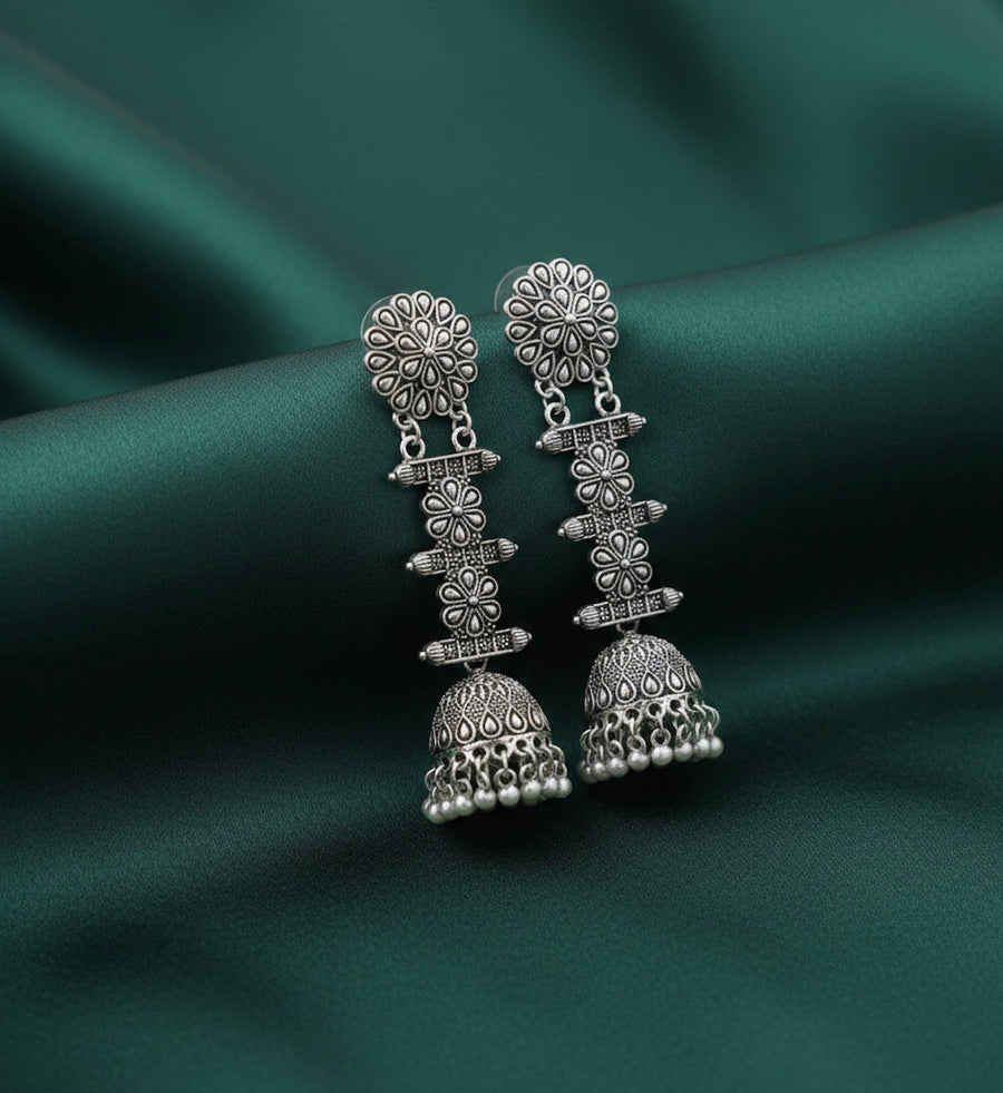 Beautiful Heavy Look Ethnic Drop oxidized Earrings