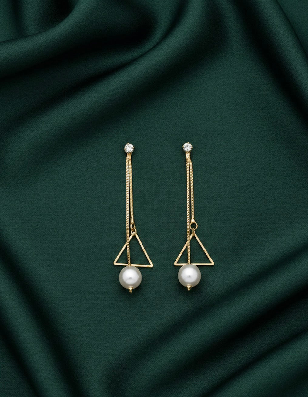 Stylish Gold-Plated Pearl Tassels