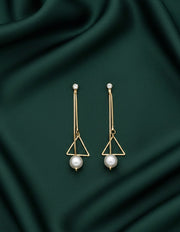 Stylish Gold-Plated Pearl Tassels