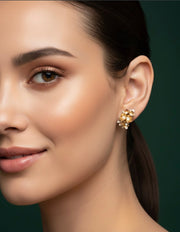 Women Gold Plated Floral Earring