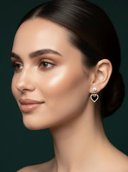 beautiful Golden heart Earrings