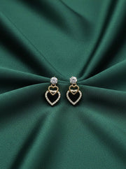 beautiful Golden heart Earrings