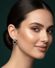 beautiful Golden heart Earrings