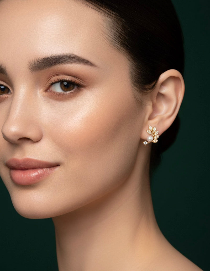 American diamond beaded Studs by Durati