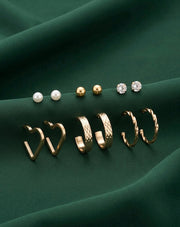 Pack Of 6 Bali & Mini Studs Earrings set