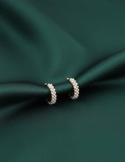 Fancy Diamond Mini Hoops