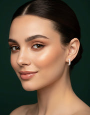 Fancy Diamond Mini Hoops