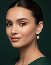 Fancy Pearl & Diamond Earrings