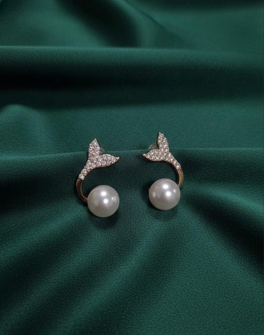 Fancy Pearl & Diamond Earrings