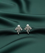 Pearl With Fancy Diamond Earrings