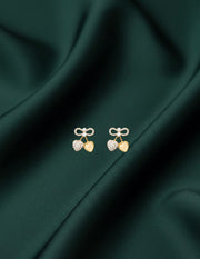 Korean Stone Studed Bow Shaped Earing