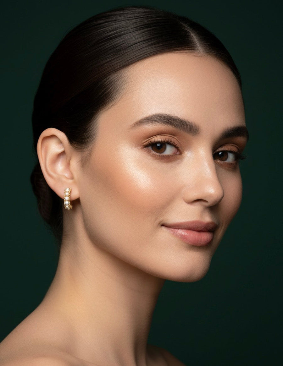 Women Gold Plated Small Hoops